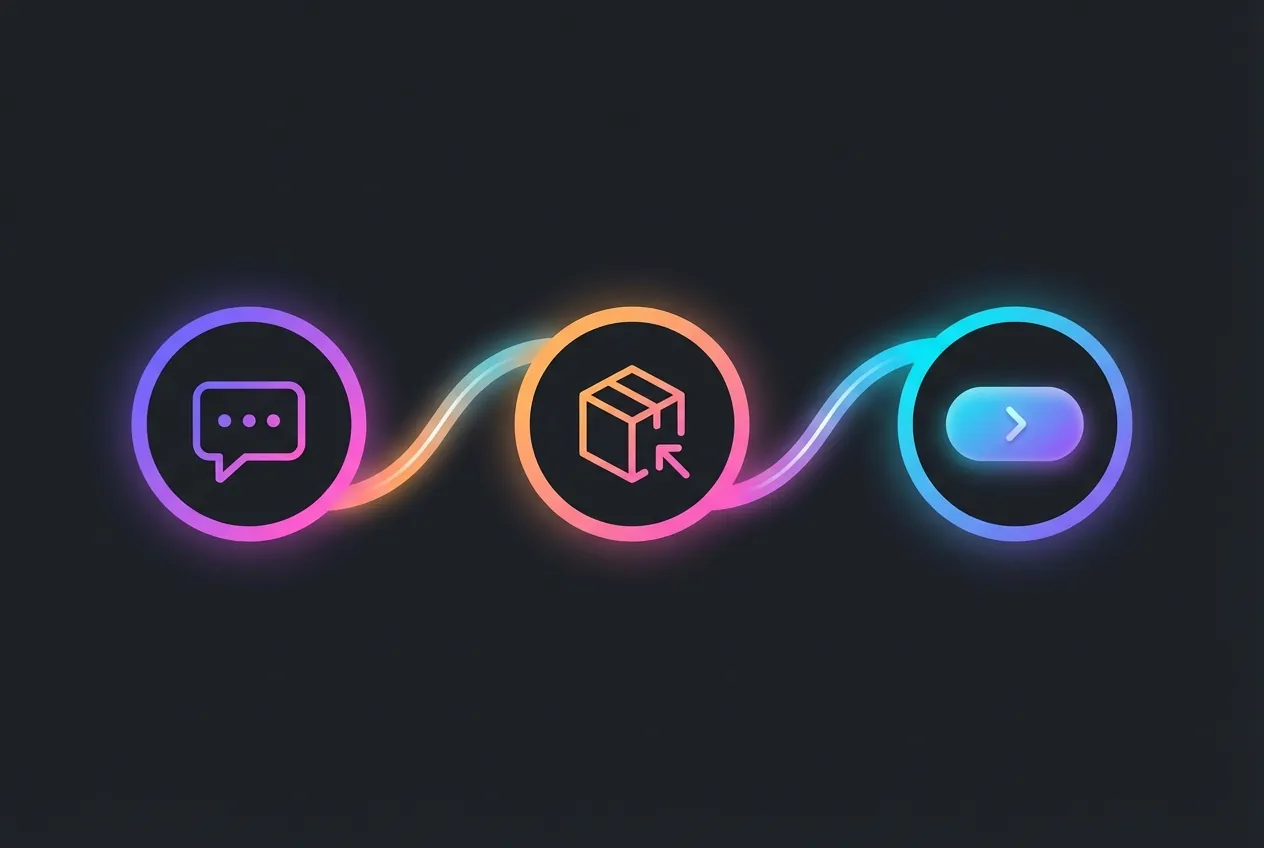 Three-part ChatGPT ad copy framework: acknowledge the question, bridge to your solution, soft call-to-action