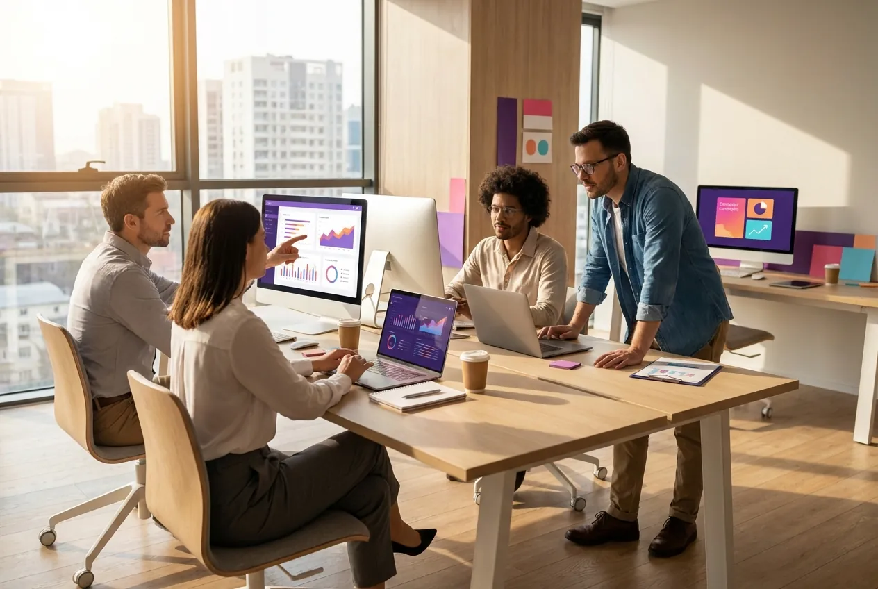 Barefoot Performance Marketing team collaborating on client campaigns