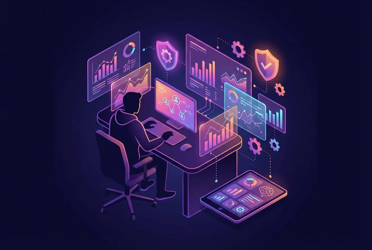 Finance marketing professional managing compliant advertising campaigns