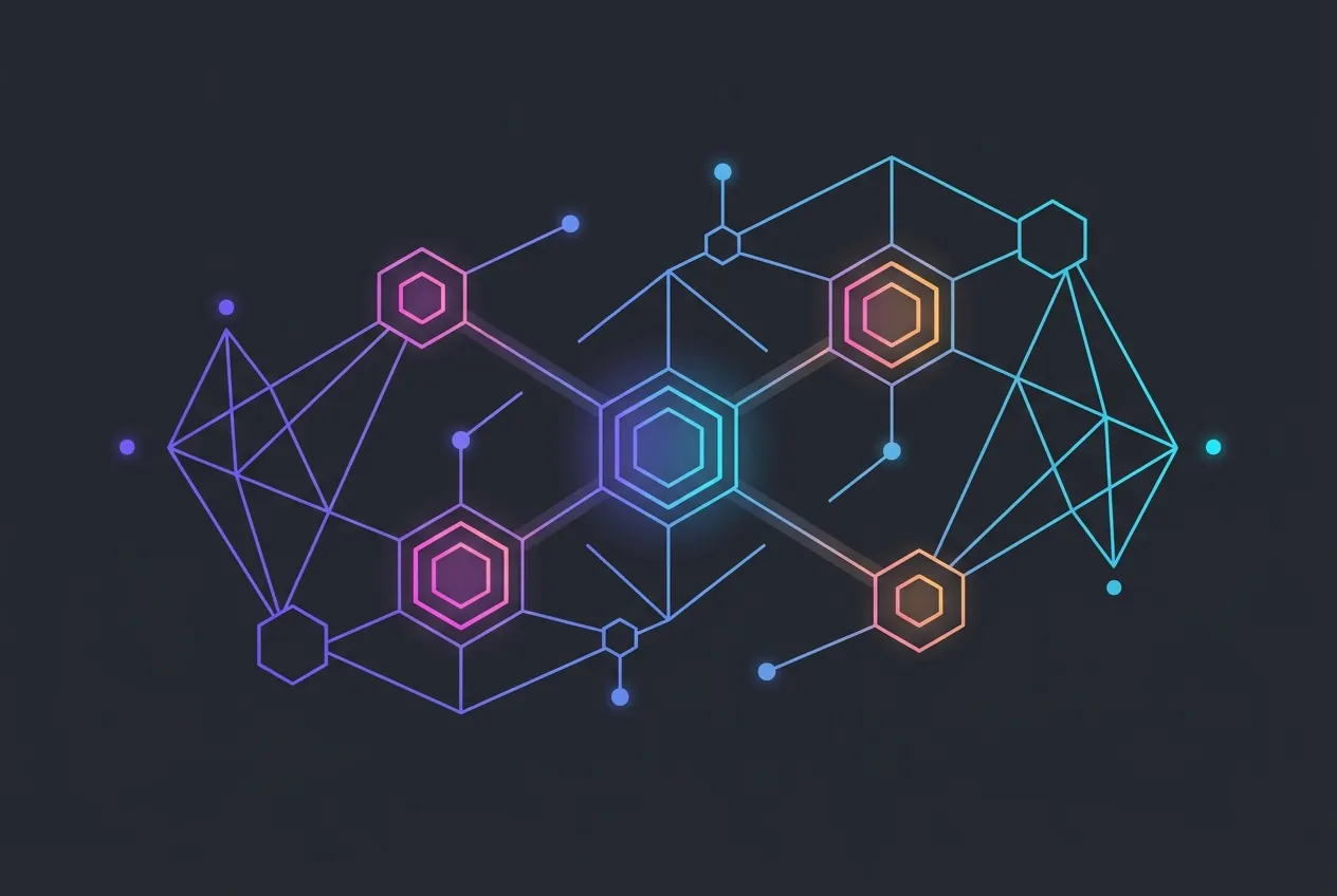 Abstract illustration representing LinkedIn B2B advertising