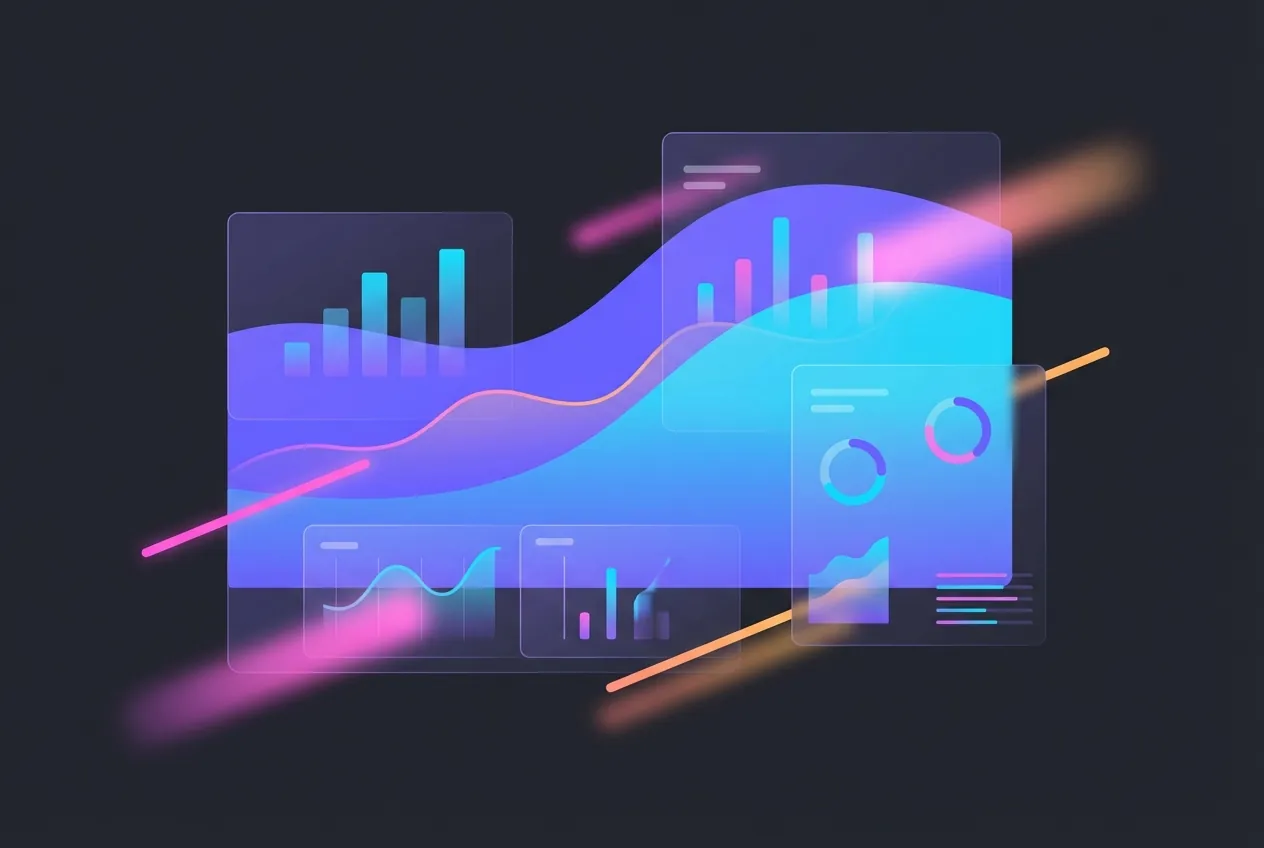 Abstract illustration representing Looker Studio reporting