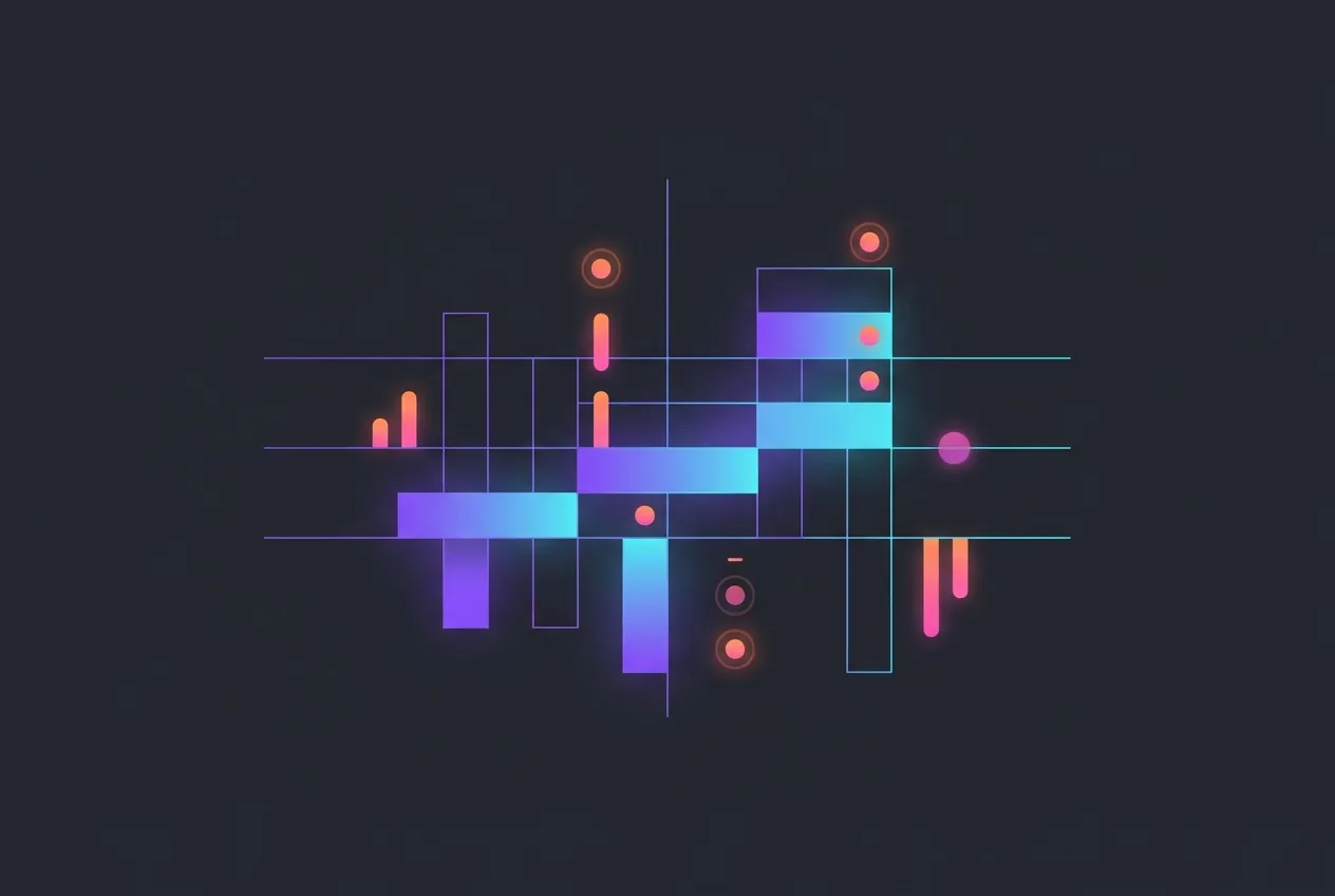 Abstract illustration representing Microsoft Advertising search campaigns