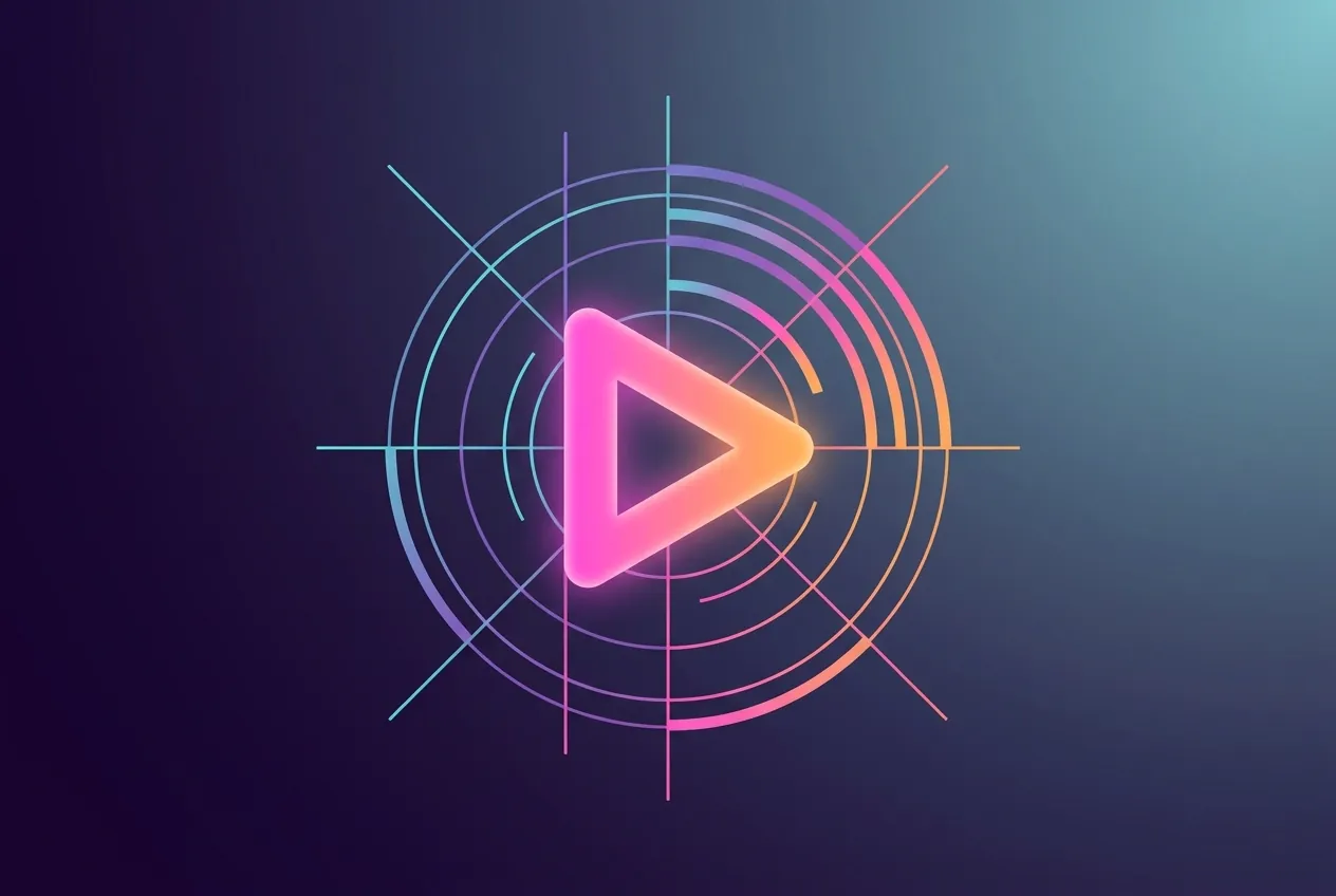 Abstract illustration representing YouTube video advertising